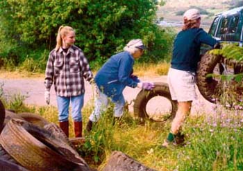 tire dumping