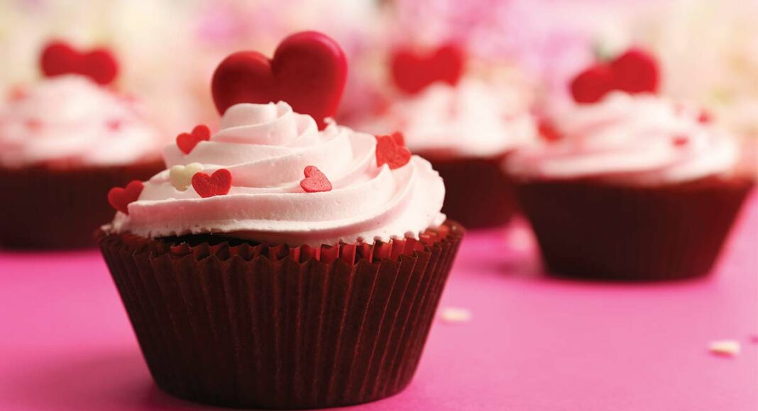 Valentine's Day pink cupcakes