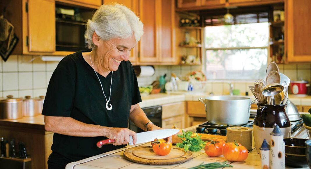 Leslie Karst in the kitchen