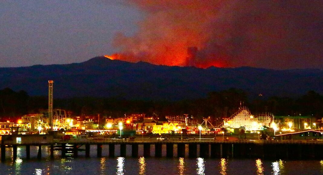 Loma Prieta fire in the Santa Cruz Mountains