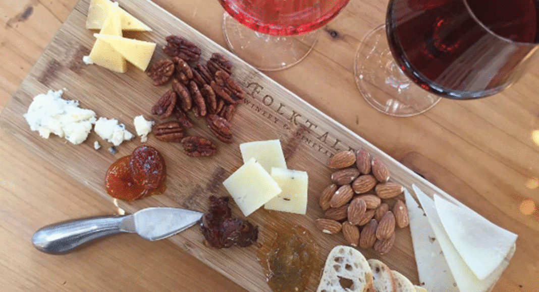 Folktale Winery cheese plate