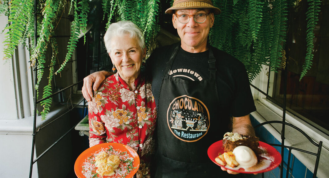 Vanilla Festival Santa Cruz Author Patricia Rain, aka the Vanilla Queen, with Chef David Jackman of Chocolate