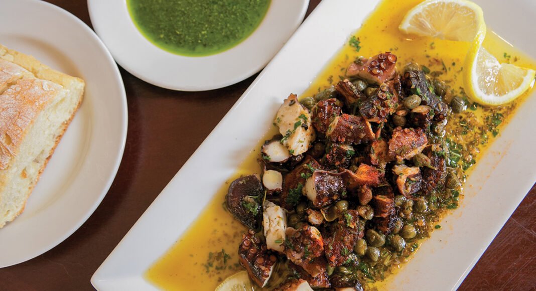 Mozaic grilled octopus house-made pesto