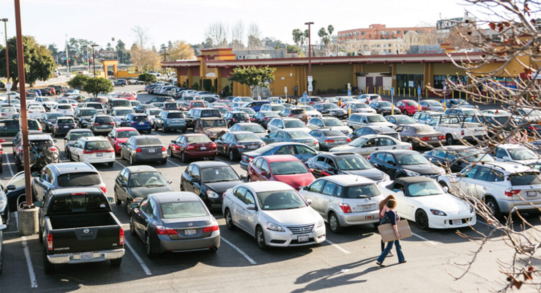 Trader Joe's parking lot, parking in downtown Santa Cruz
