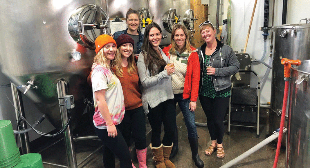 Women's Brew Day Pink Boots Society women brew day Shanty Shack brewing Free the Triple IPA