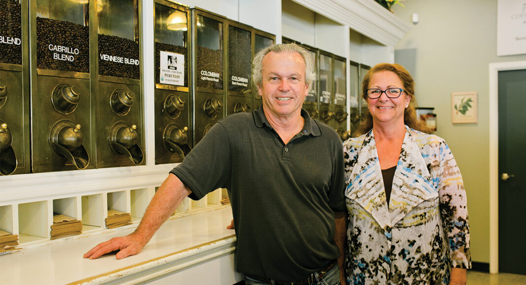 Dena Hope and Tom Hope, owners of Pacific Coffee Roasting Company