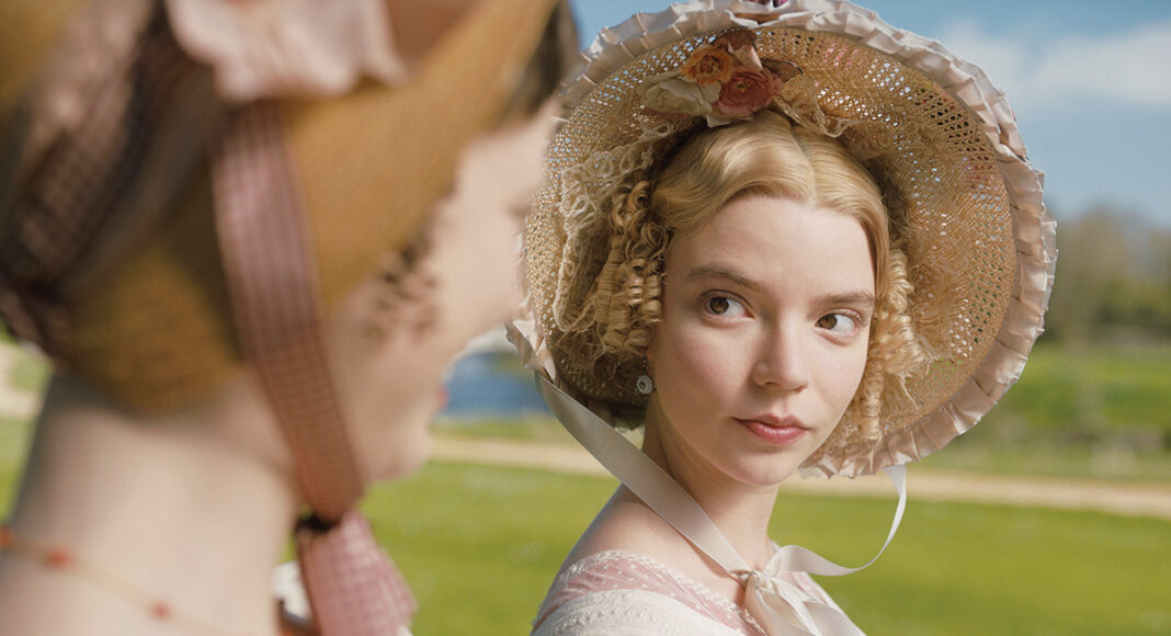 Anya Taylor-Joy (right, with Mia Goth) stars as the title character of Jane Austen’s classic in ‘Emma.’