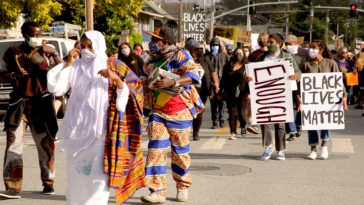 Hundreds Demand Change at Santa Cruz Juneteenth March