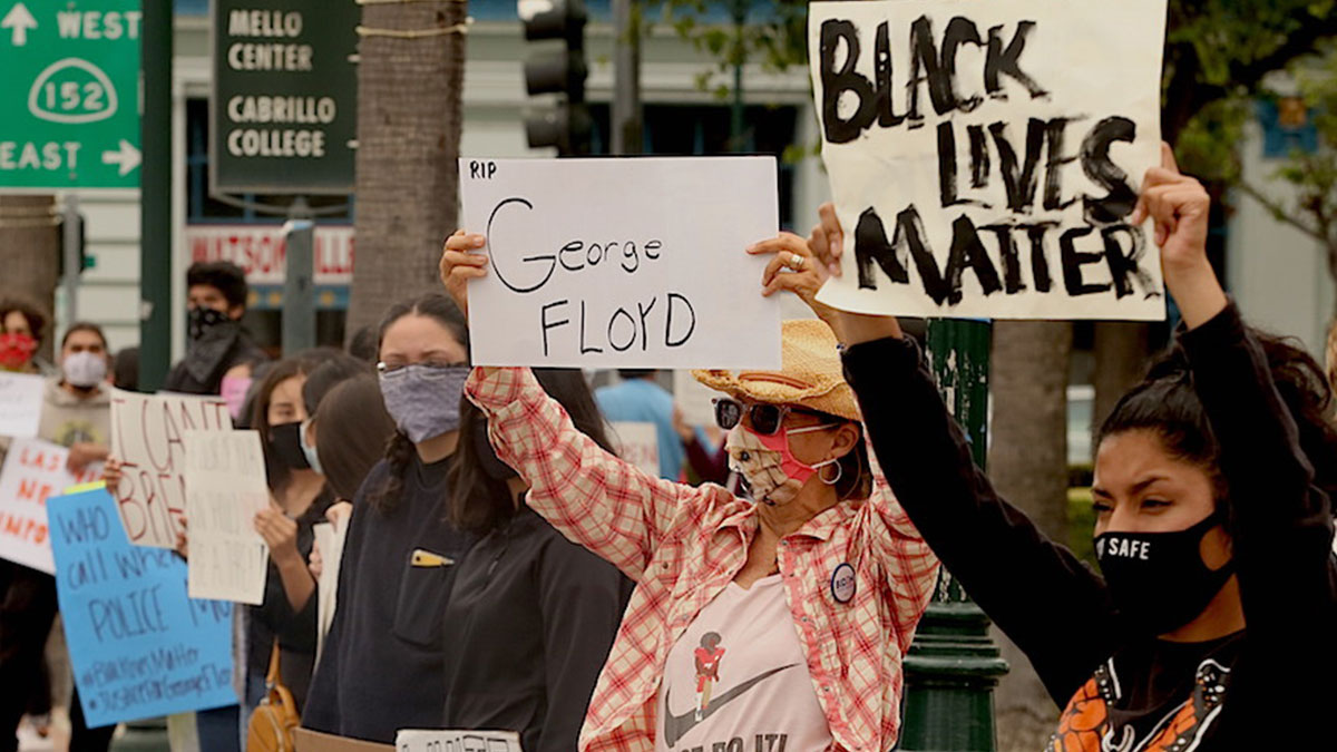 Thousands in Santa Cruz and Watsonville Protest George Floyd Killing