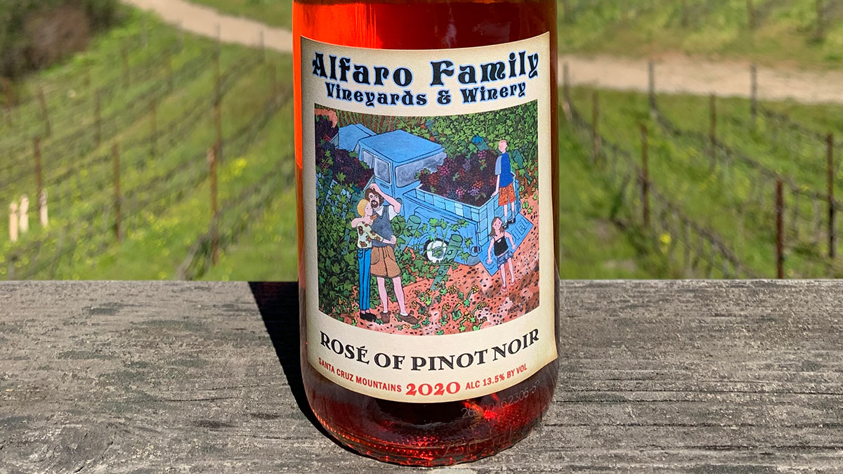 Alfaro Family Vineyards Winery s Bright Ros of Pinot Noir