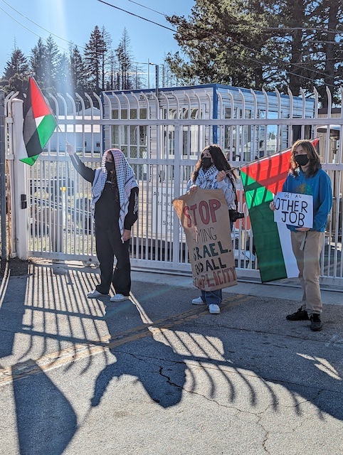 Pro Palestinian Protestors Descend on Lockheed Martin Good Times